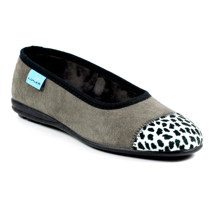 Jessie Grey Leopard Pump Slipper