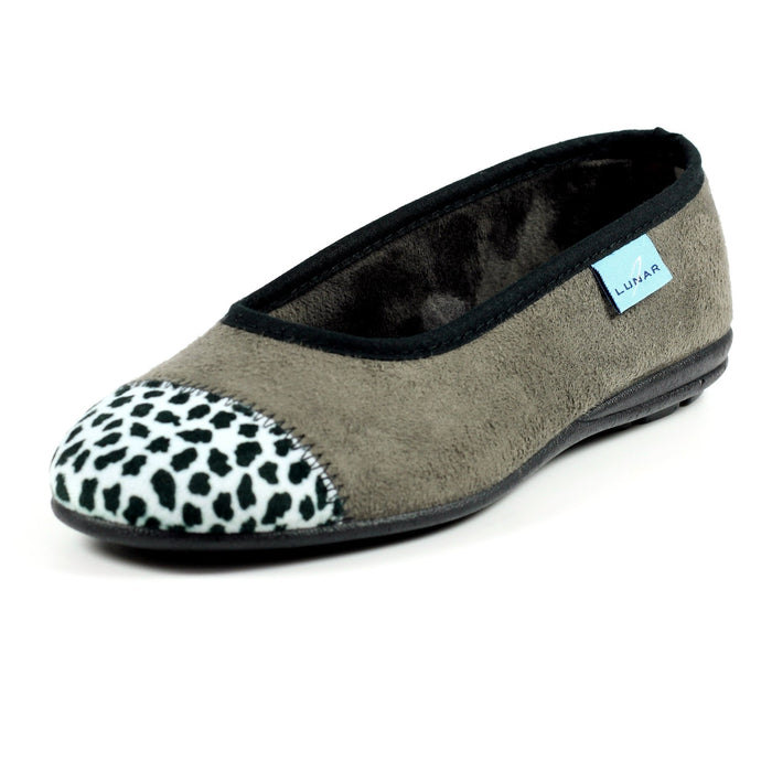 Jessie Grey Leopard Pump Slipper
