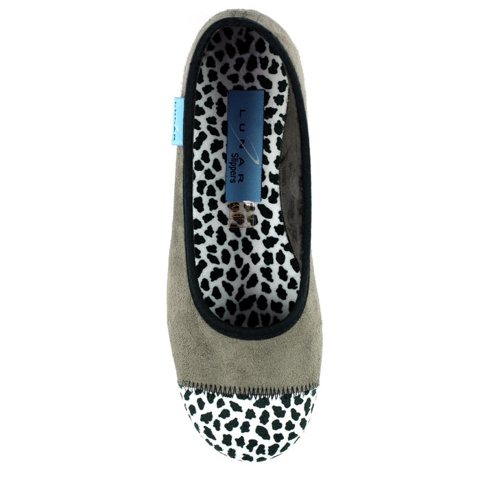 Jessie Grey Leopard Pump Slipper
