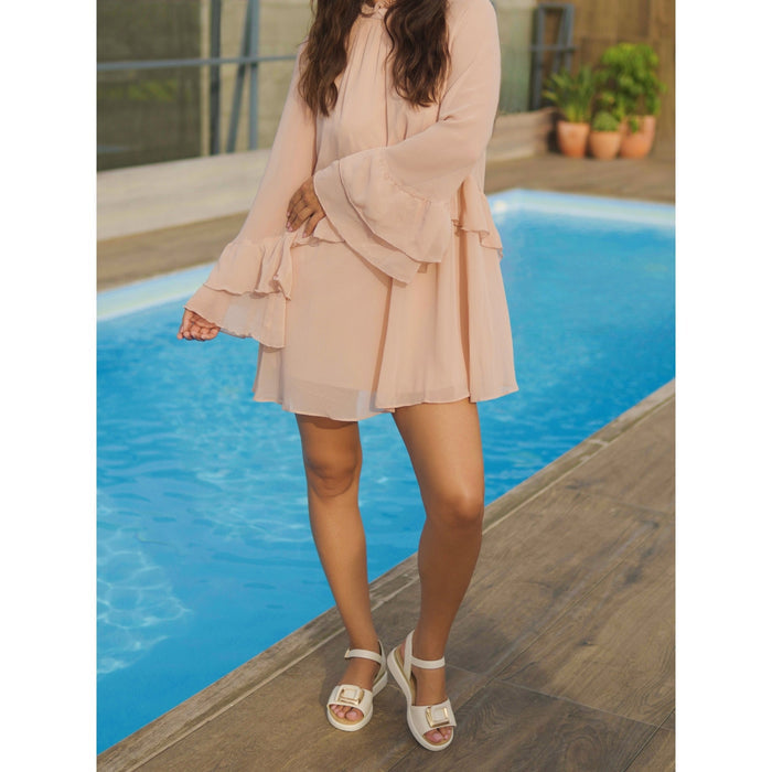 Jessika Beige Wedge Sandal