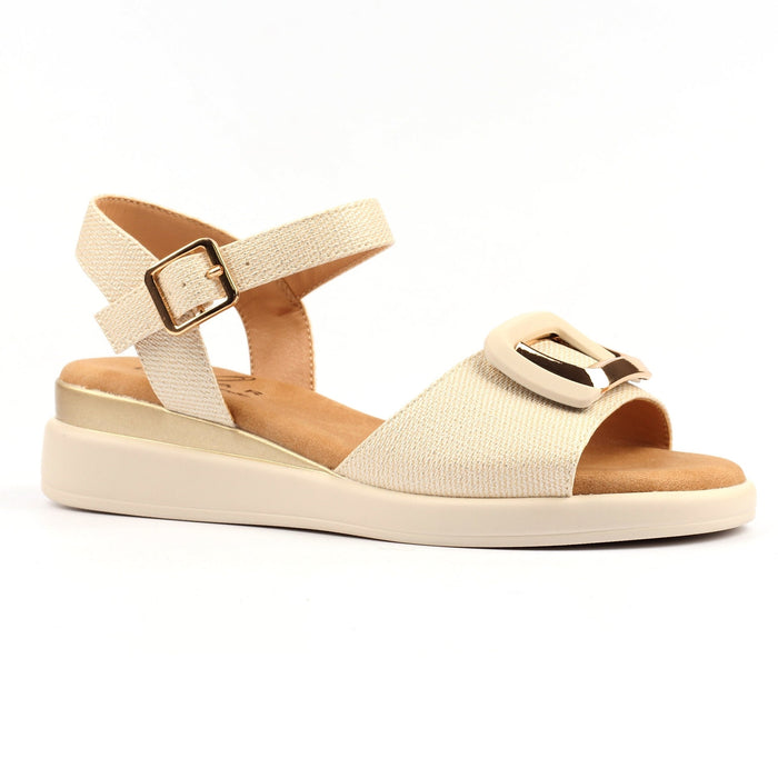 Jessika Beige Wedge Sandal