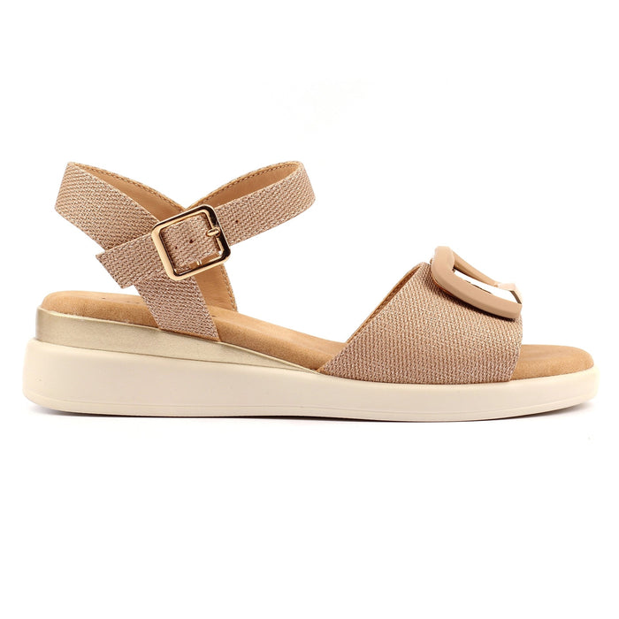 Jessika Nude Wedge Sandal
