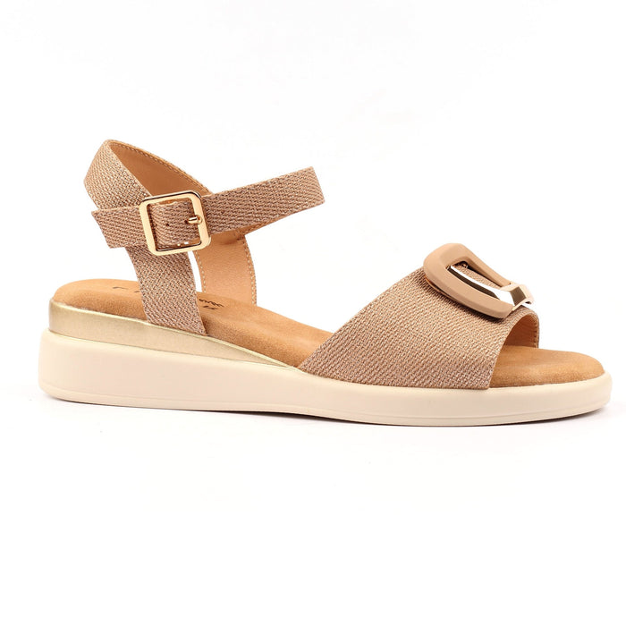 Jessika Nude Wedge Sandal