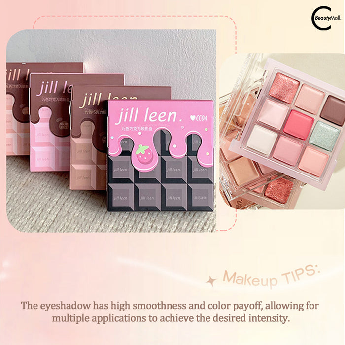 JILLLEEN Chocolate 9-Color Eyeshadow Palette shade CC04