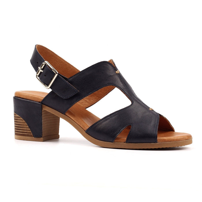 Joanna Navy Leather Sandal
