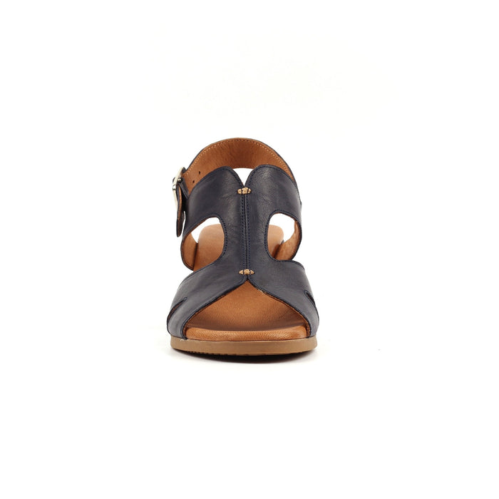 Joanna Navy Leather Sandal