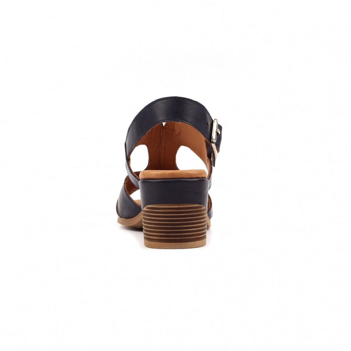 Joanna Navy Leather Sandal
