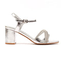 Jodi Silver Block Heel Sandal