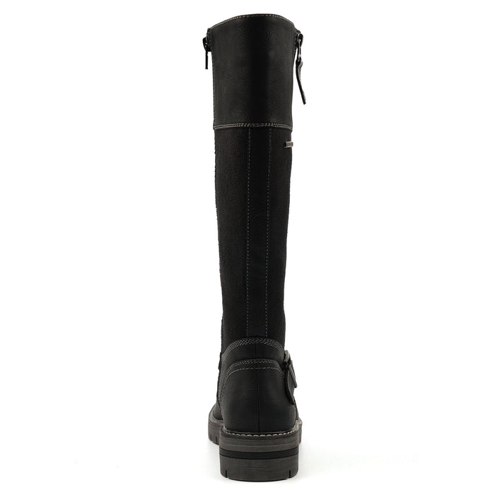 Joy Black Waterproof Expanding Calf Long Boot