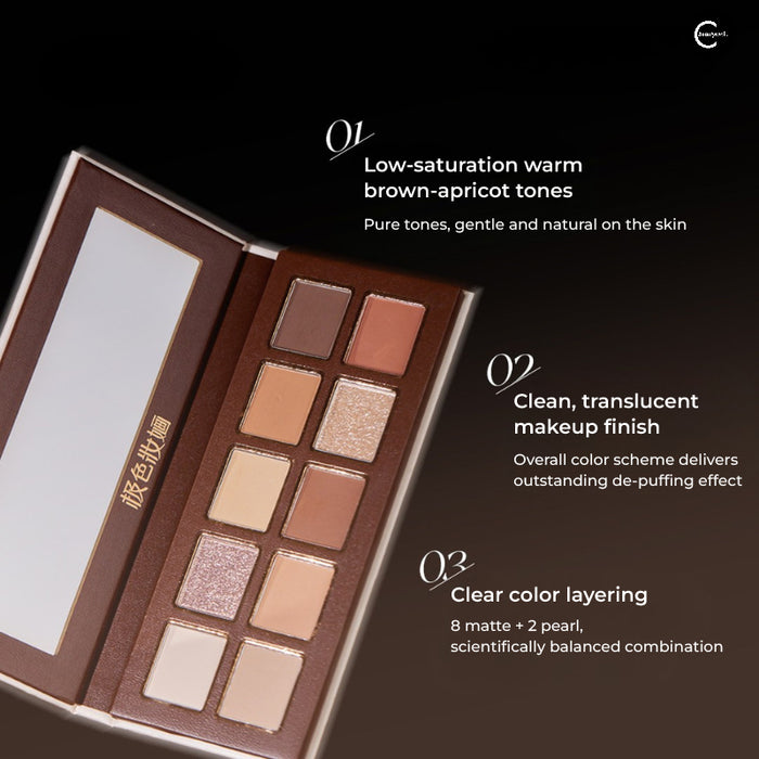 JSZH 10-Color Eyeshadow Palette - #Cloud-Drifting Waters