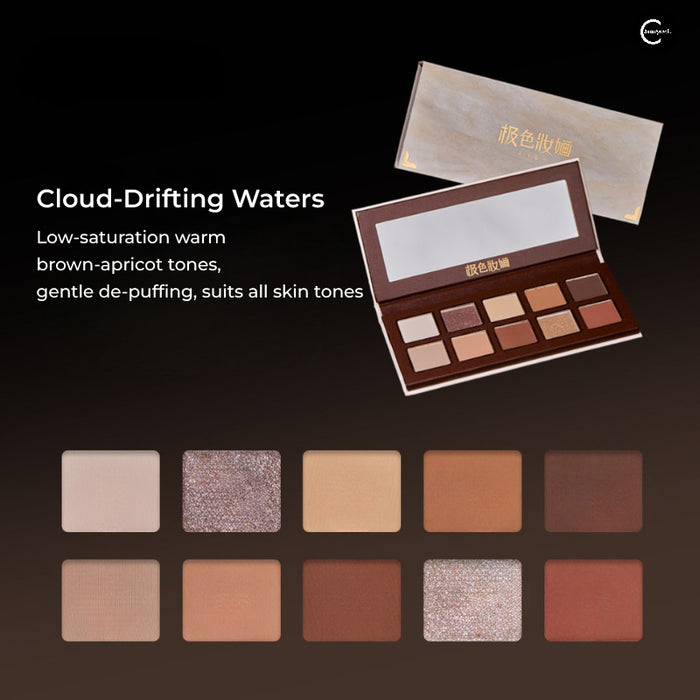 JSZH 10-Color Eyeshadow Palette - #Cloud-Drifting Waters
