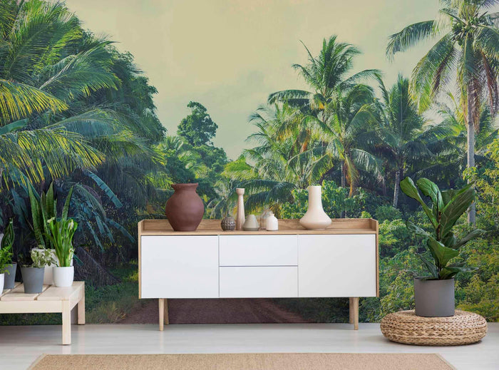Jungle Road Wall Mural-Wall Mural-Eazywallz