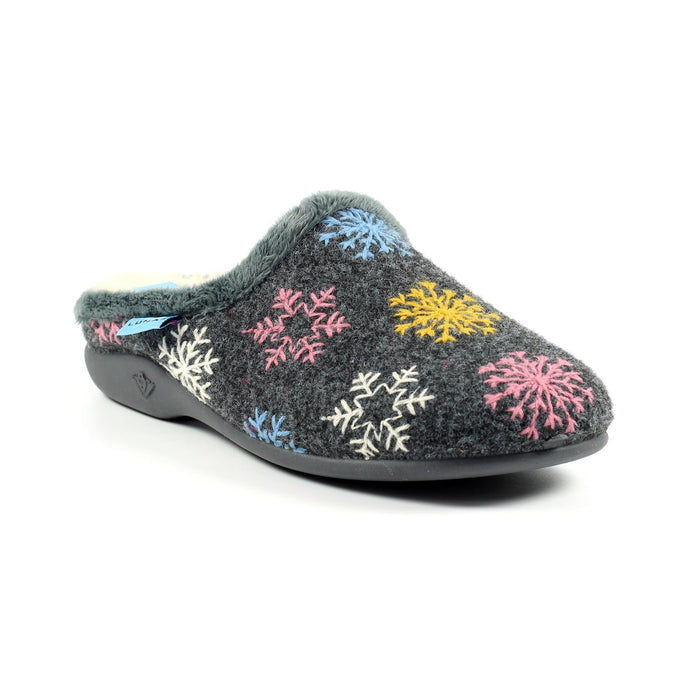 Juniper Grey Mule Slipper