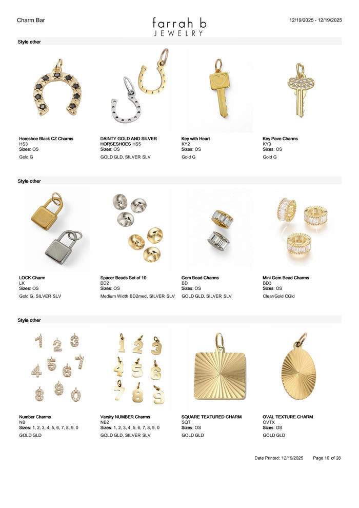 Just Charms: Add on Farrah B Charms