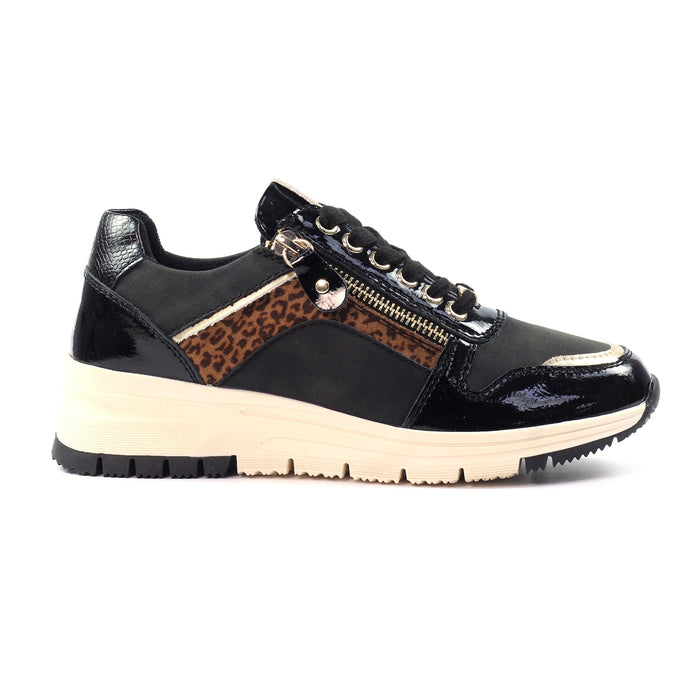 Kennedy Black Wedge Trainer