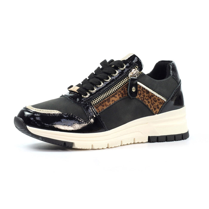 Kennedy Black Wedge Trainer