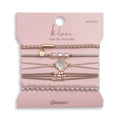 K'Lani Glimmer Pearl & Gold Hair Tie Bracelet Set