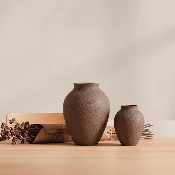 Knabstrup vase H 27 cm bark