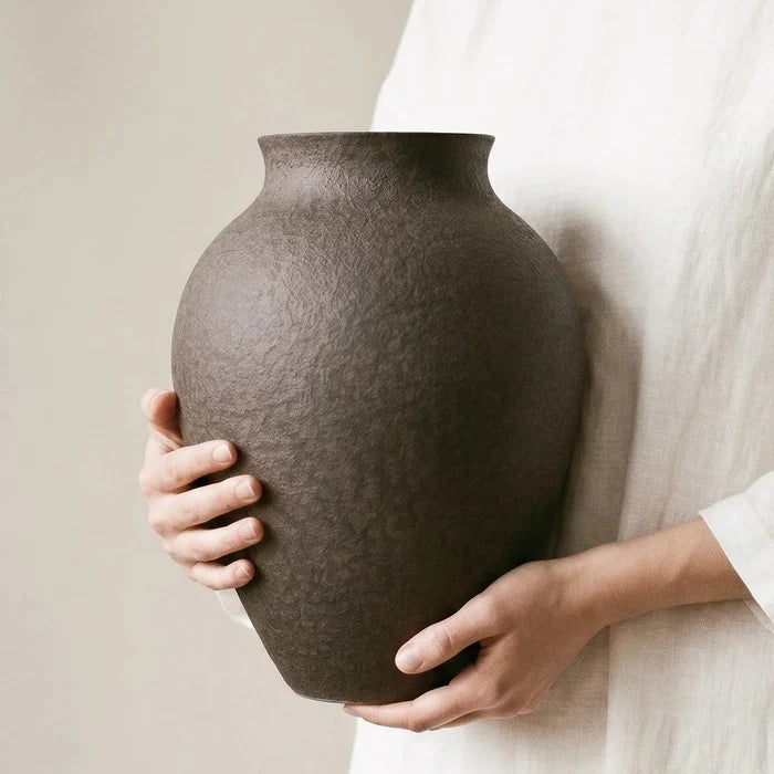 Knabstrup vase H 27 cm bark