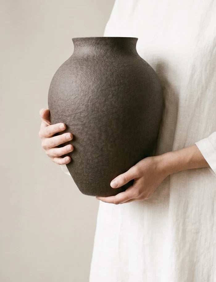 Knabstrup vase H 27 cm bark