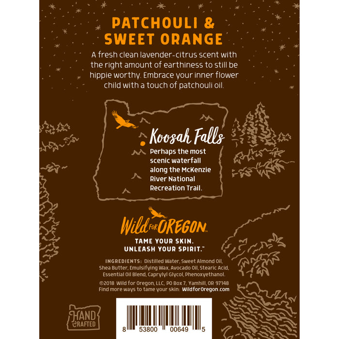 Koosah Falls Sweet Orange & Patchouli | Body Lotion | Moisturizing for Dry Skin