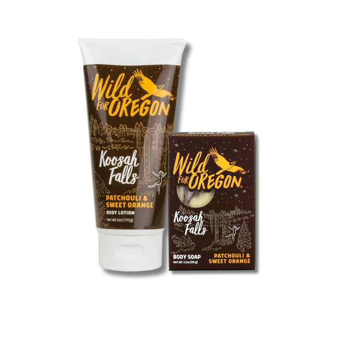 Koosah Falls Sweet Orange & Patchouli | Soap & Lotion Set | Calming & Hydrating