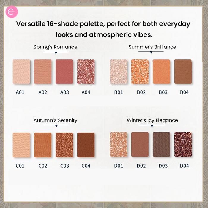 LANSUR Twilight Seasons Eye Shadow Plate Set detail