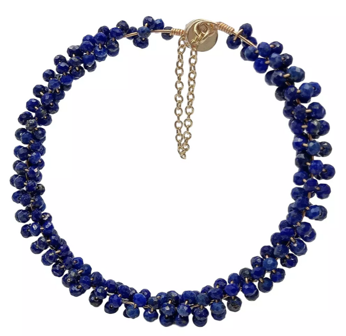 Lapis Lazuli Gemstone Bracelet with Magnetic Clasp