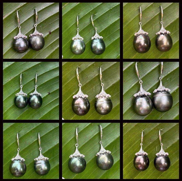 LARGE DELUXE TAHITIAN PEARL DANGLES (14-15)