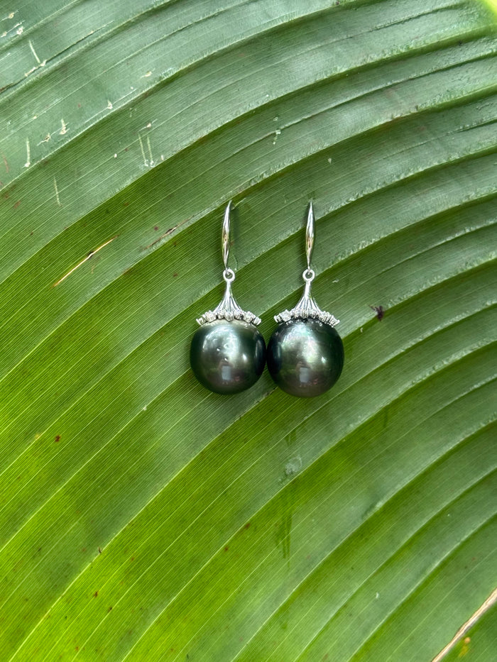 LARGE DELUXE TAHITIAN PEARL DANGLES (14-15)