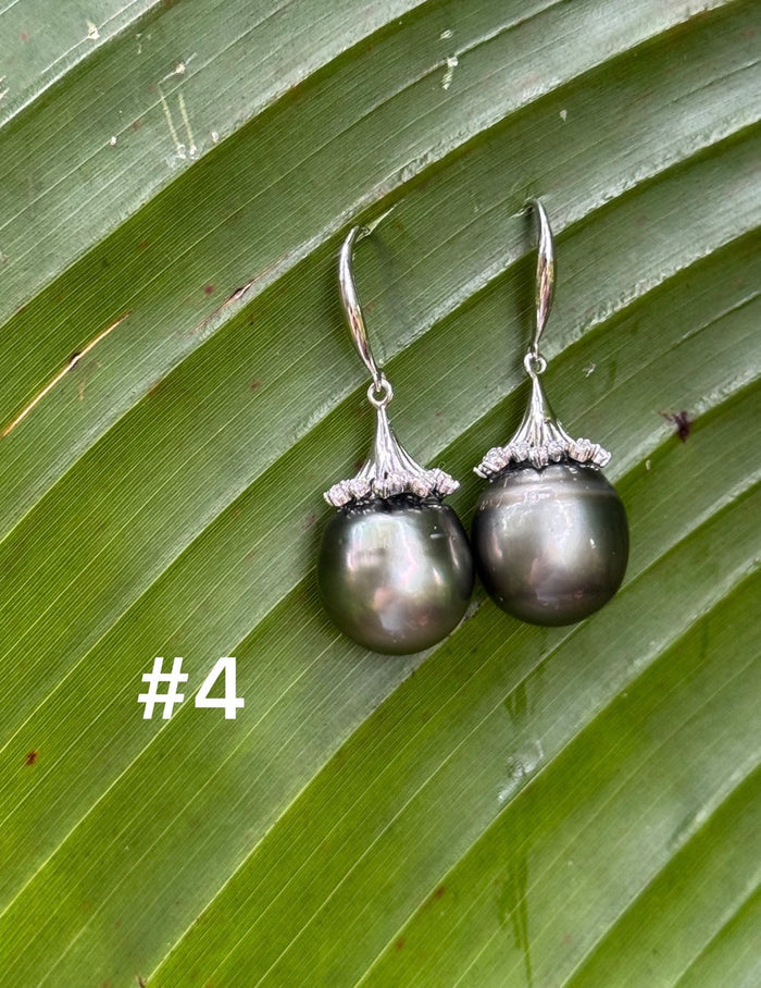 LARGE DELUXE TAHITIAN PEARL DANGLES (14-15)
