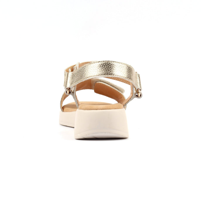 Lark Gold Leather Wedge Sandal