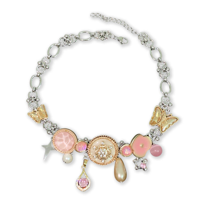 LATAO Butterfly Button Titanium Steel Choker style #01
