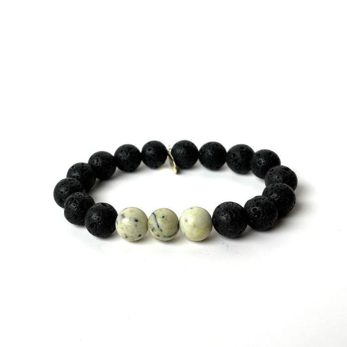 Lava and Yellow Turquoise Bracelet | One-of-a-Kind | Connects You to a Spirit in the Sky