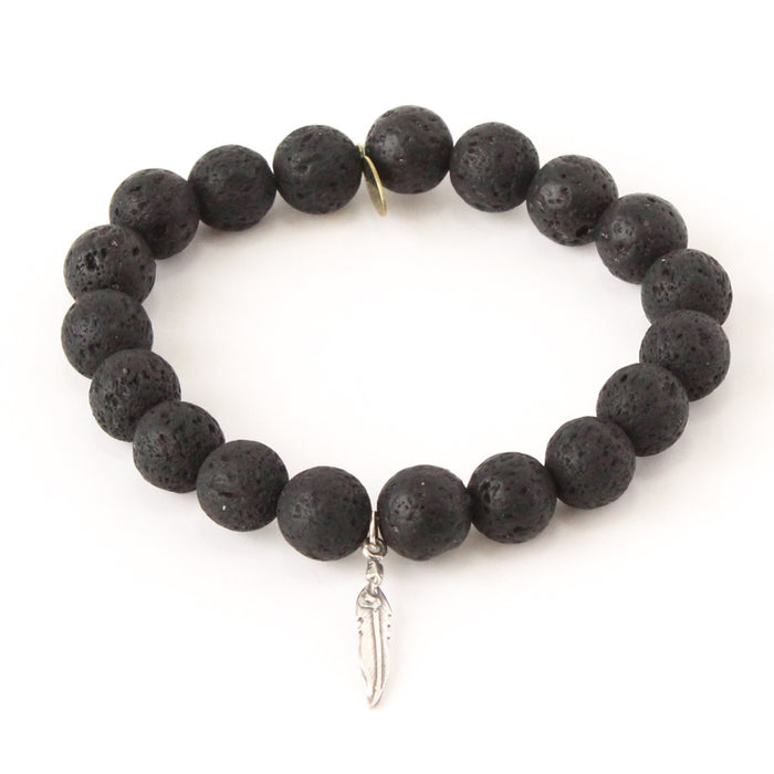 Lava Rock Diffuser Crystal Bracelet