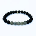 Lava Rock with Labradorite Bracelet