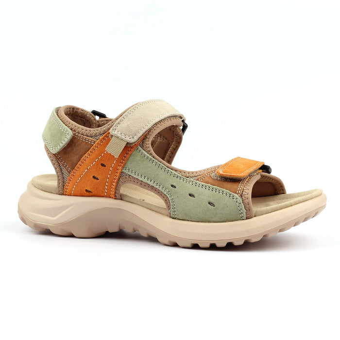 Lazy Dogz Alston Orange Multi Leather Sandal