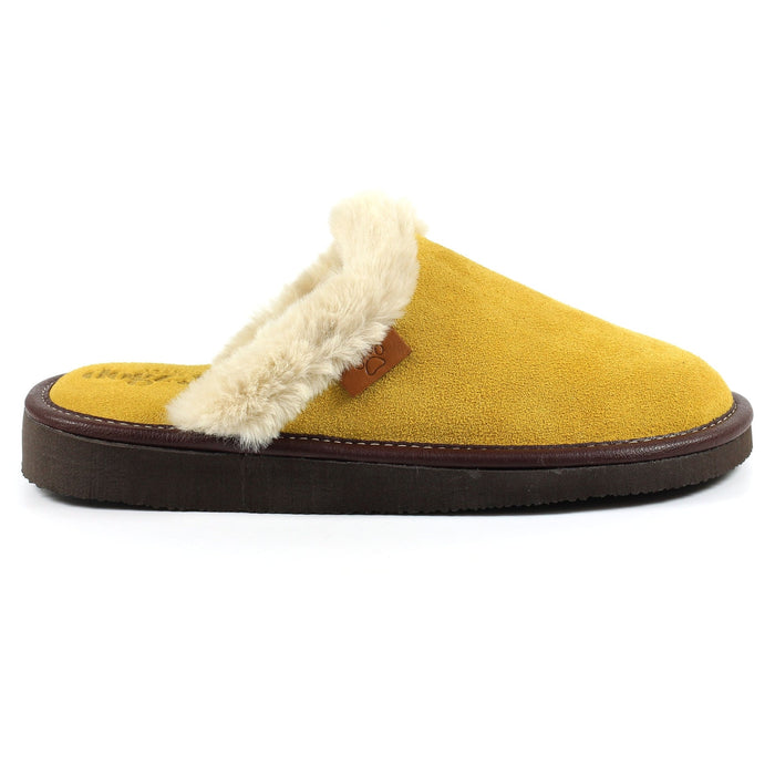 Lazy Dogz Otto Mustard Suede Slipper