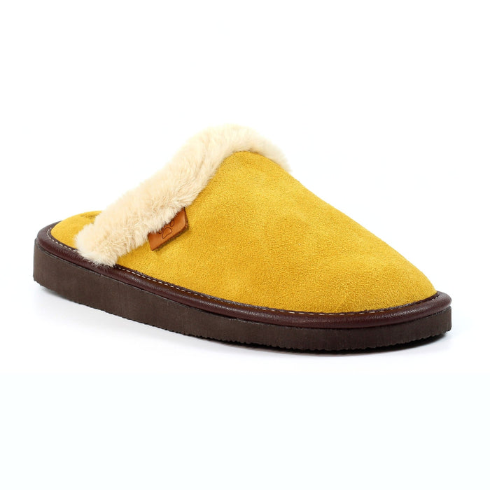 Lazy Dogz Otto Mustard Suede Slipper