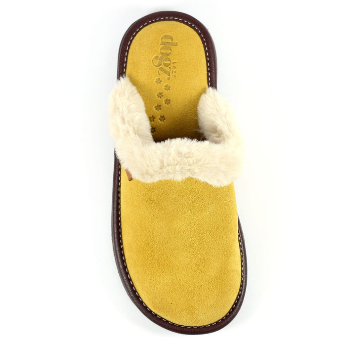 Lazy Dogz Otto Mustard Suede Slipper