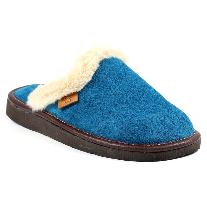 Lazy Dogz Otto Petrol Suede Slipper