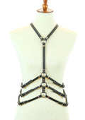 Leather Skinny 3 Waist Belt 'Y' Harness