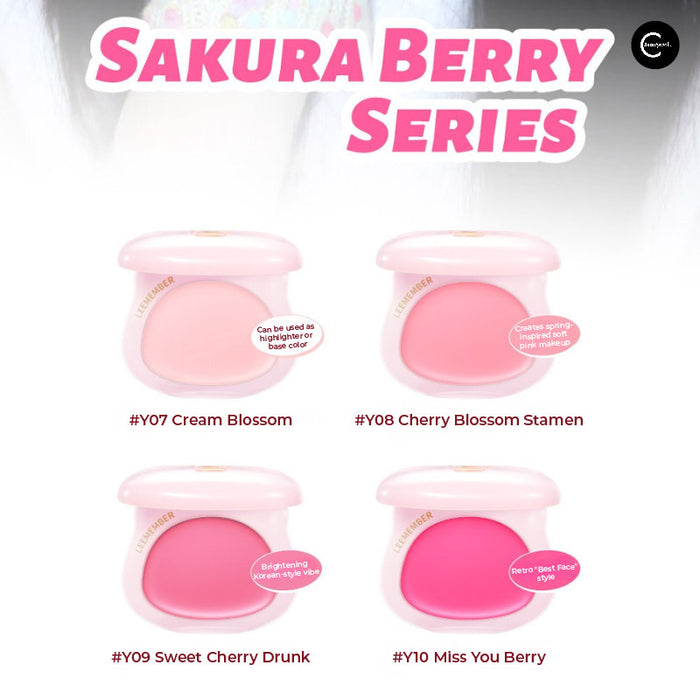 LEEMEMBER Lip & Cheek Dual-Use Cream Blush – Pink Series Y08