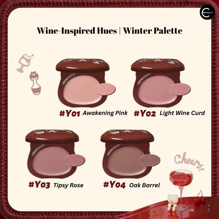LEEMEMBER Velvet Wine Lip & Cheek Cream Y03