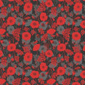 Lewis & Irene: Poppies - Poppy on Shadows Black