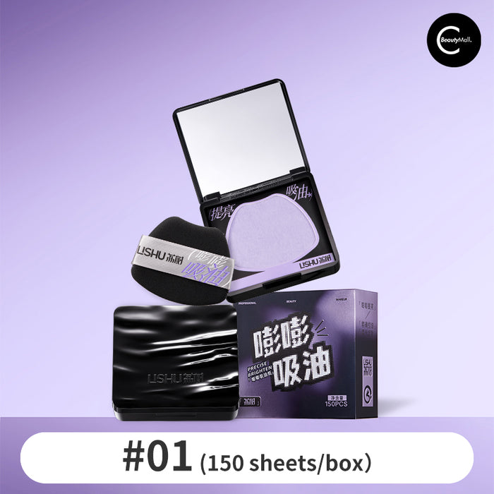 LISHU Bouncy Purple Blotting Paper with Puff style #01