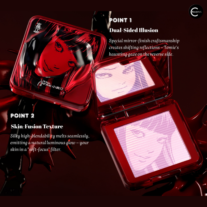Little Ondine x Junji Ito Tomie Sculpted Blush Duo detail