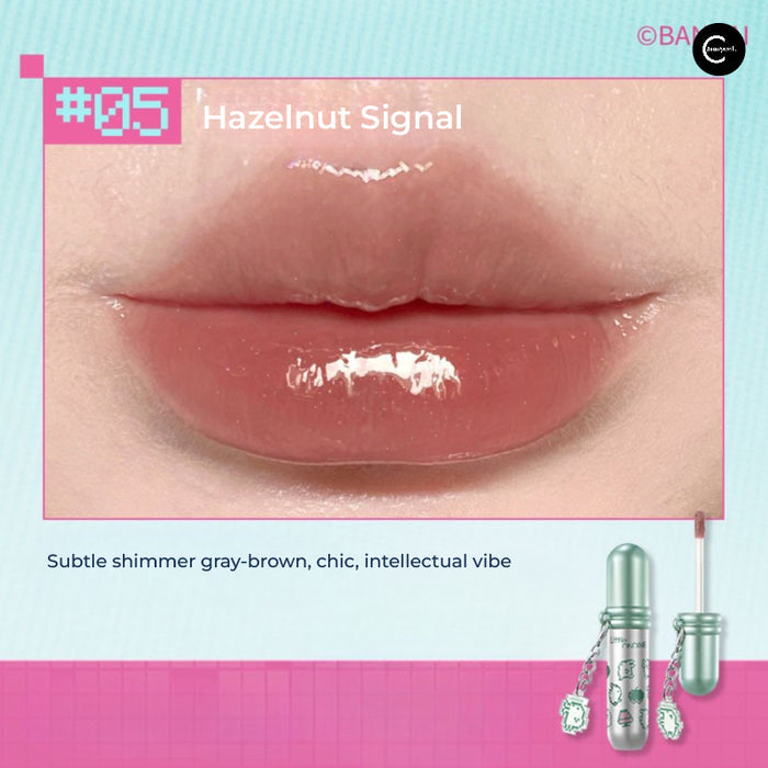 Little Ondine Hazel nut Signal makeup lip color swatch with applicator
