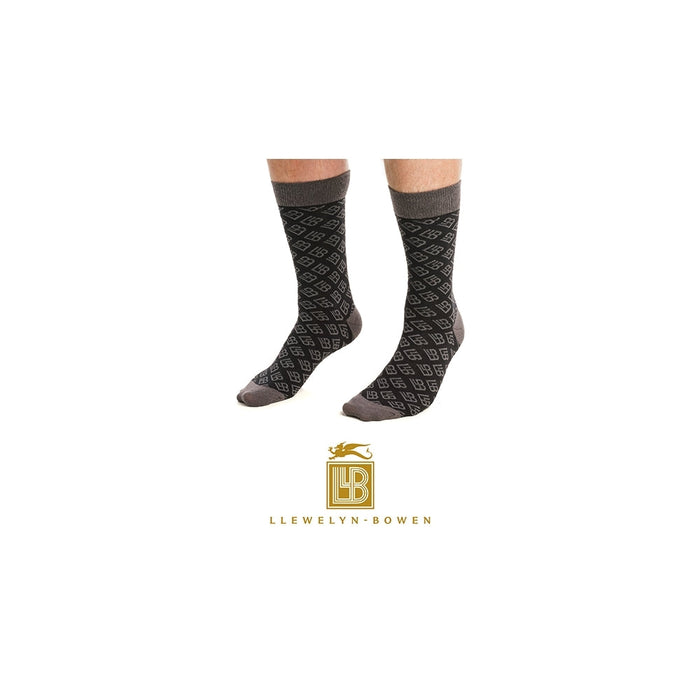LLB Mens Black Monoglam Socks