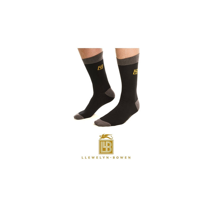 LLB Mens Black Monoglam Socks